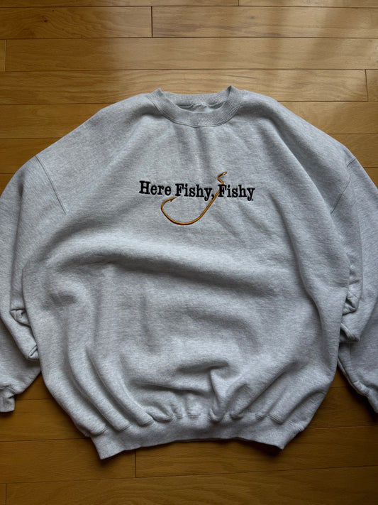 Vintage Here Fishy Fishy Crewneck