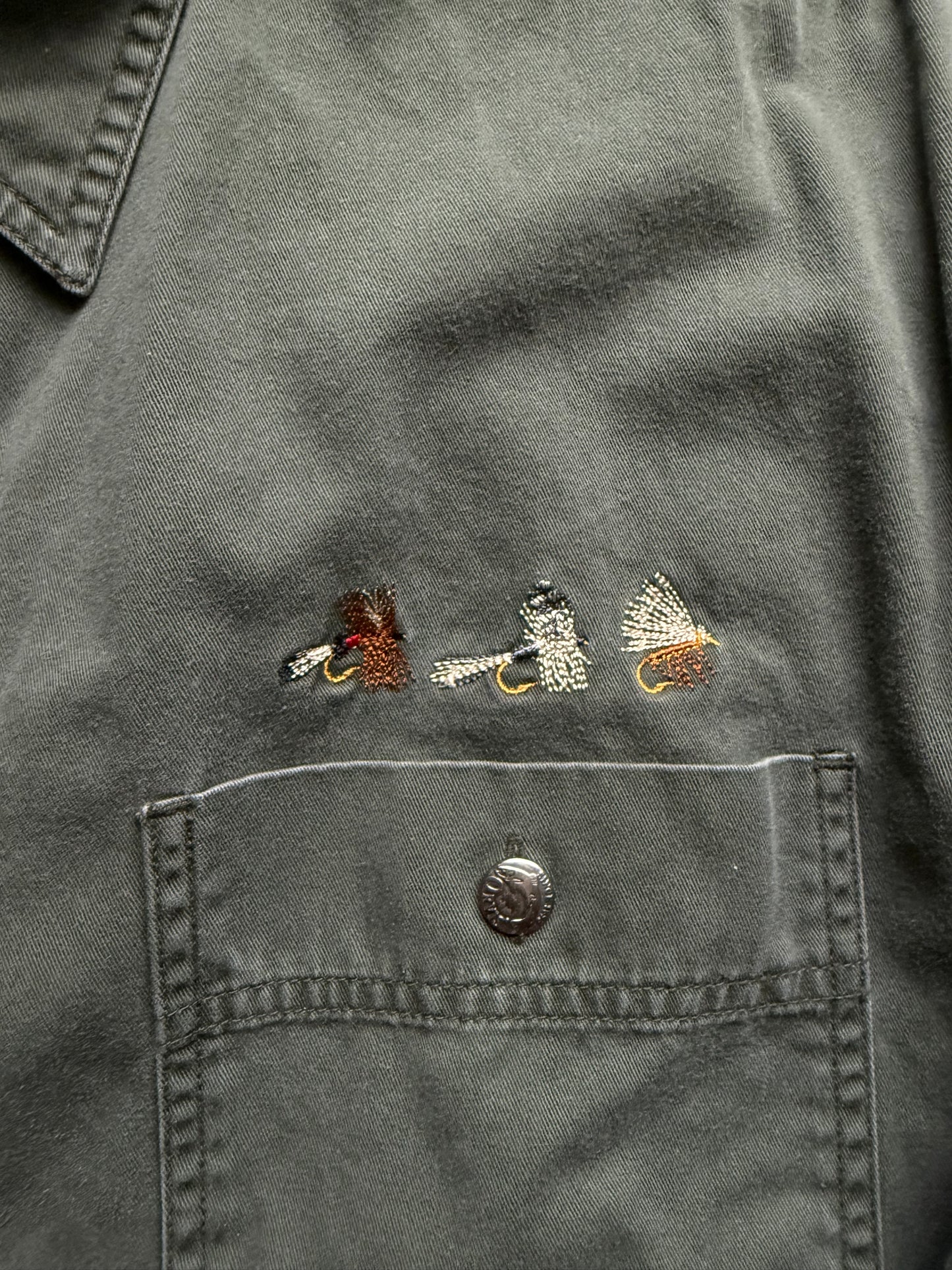 Vintage Orvis Fly Embroidered Shirt