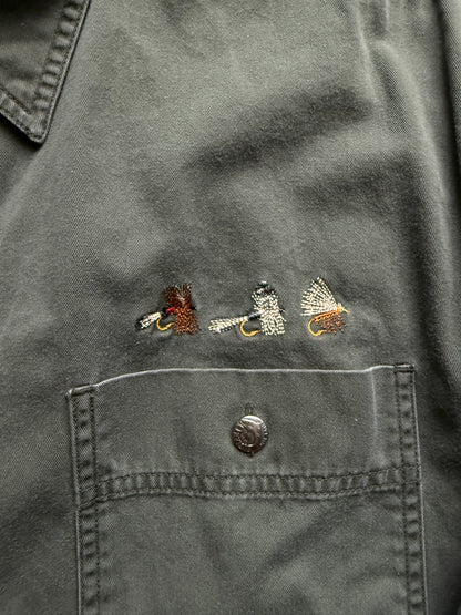 Vintage Orvis Fly Embroidered Shirt