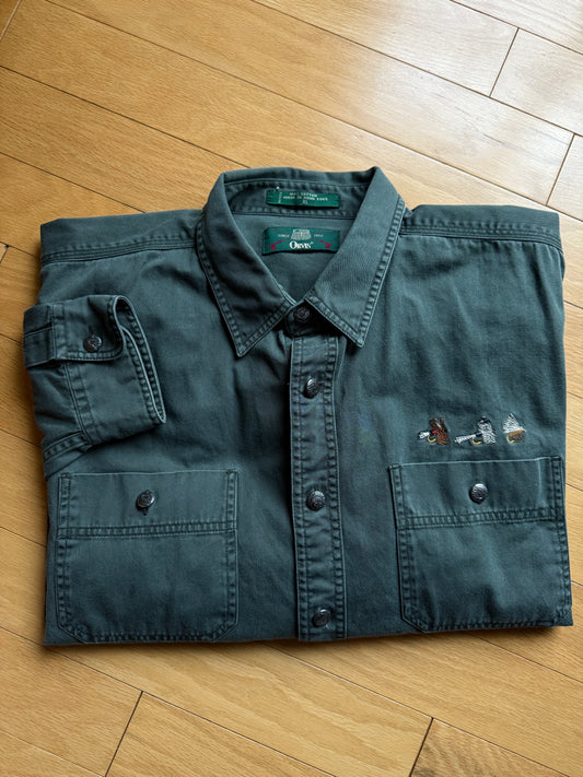 Vintage Orvis Fly Embroidered Shirt