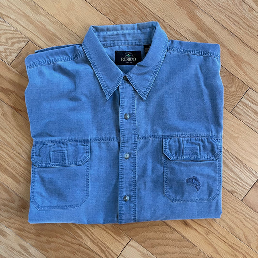 Vintage Red Head Blue Bass Shirt