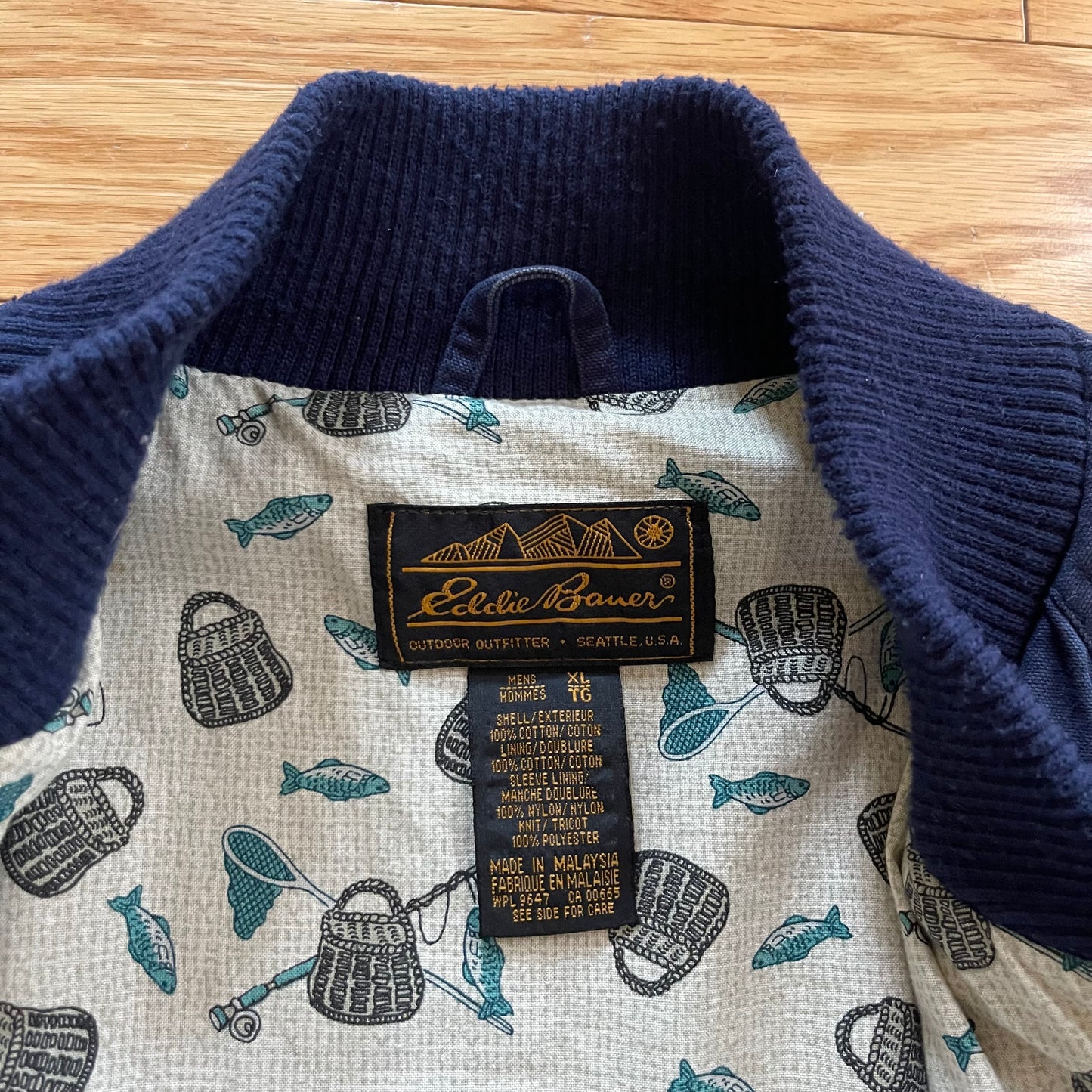 Vintage Eddie Bauer Lined Bomber Jacket