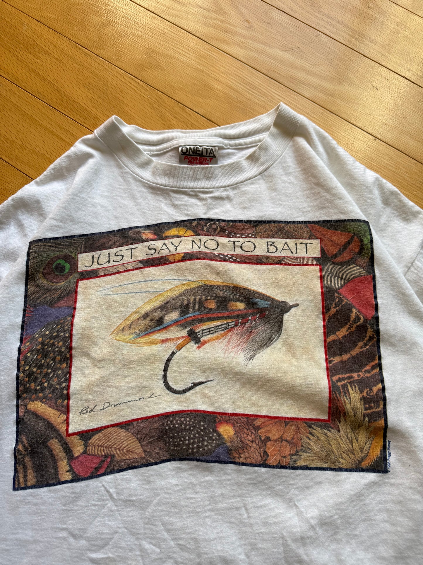 Vintage Peggy Murray Just Say No To Bait Tee