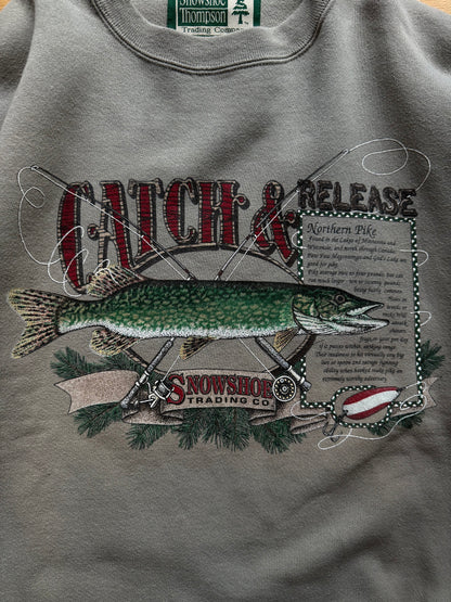 Vintage Snowshoe Thompson Northern Pike Crewneck