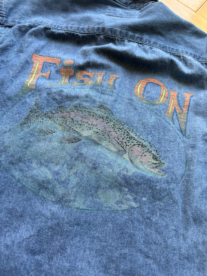 Vintage Wasatch Denim Fish On Shirt