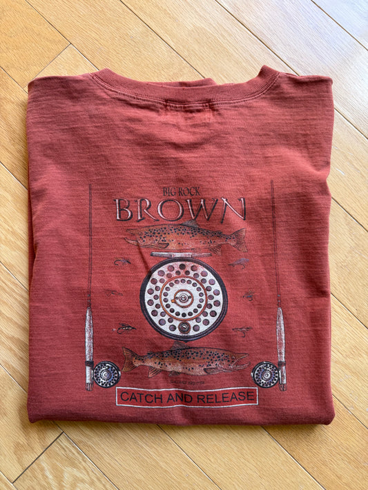Vintage Big Rock Brown Trout Tee. Size XL