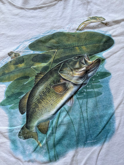 Vintage Jon Q Wright Lily Pad Action Tee. Size L