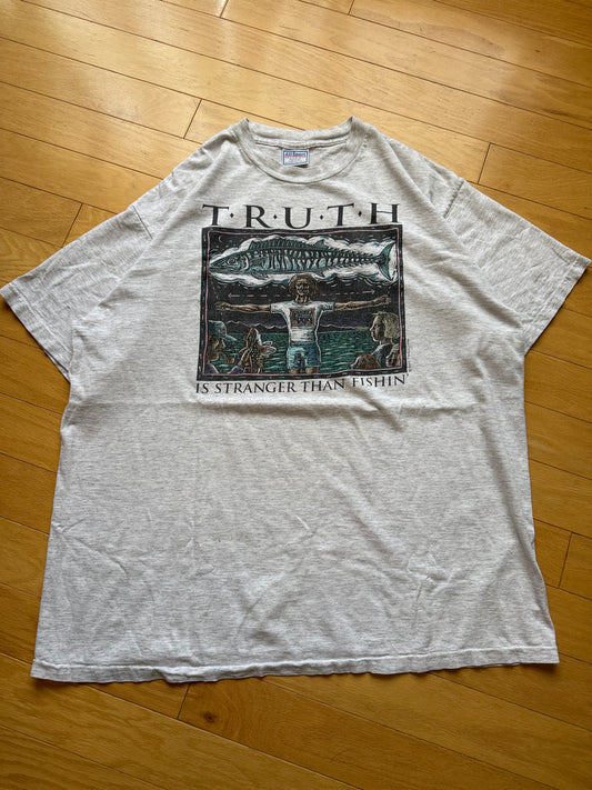 Vintage Ray Troll Truth Is Stranger Than Fishin Tee. Size XXL