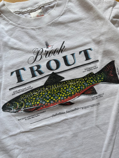 Vintage Brook Trout Tee. Size L