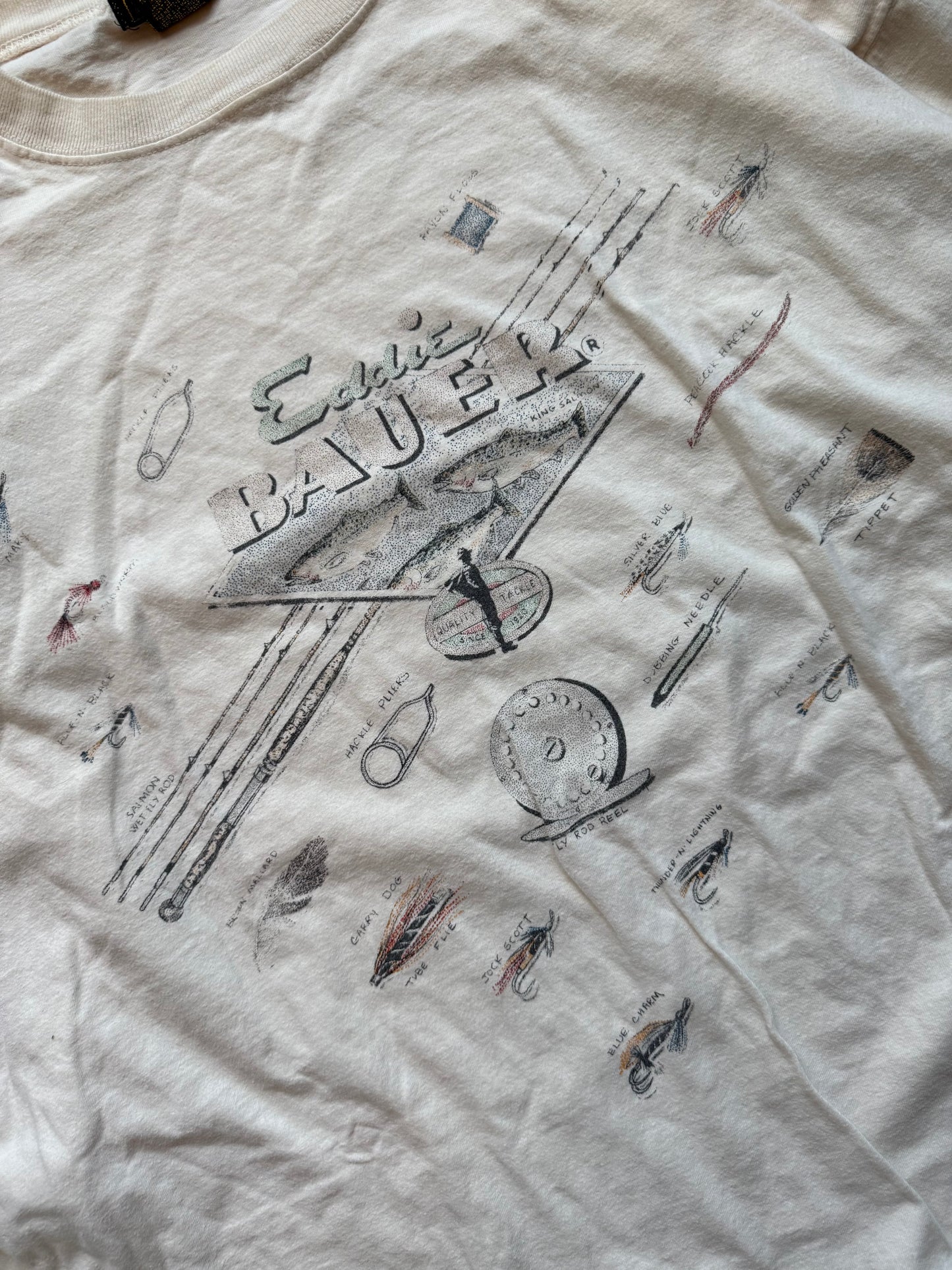Vintage Eddie Bauer Fly Gear Long Sleeve Tee. Size L
