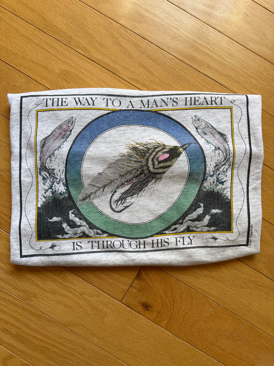 Vintage The Way To A Man's Heart Tee. Size L