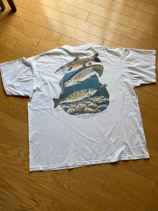 Vintage Environmental Artwear "Fresh Water Lightning" Tee. Size XL