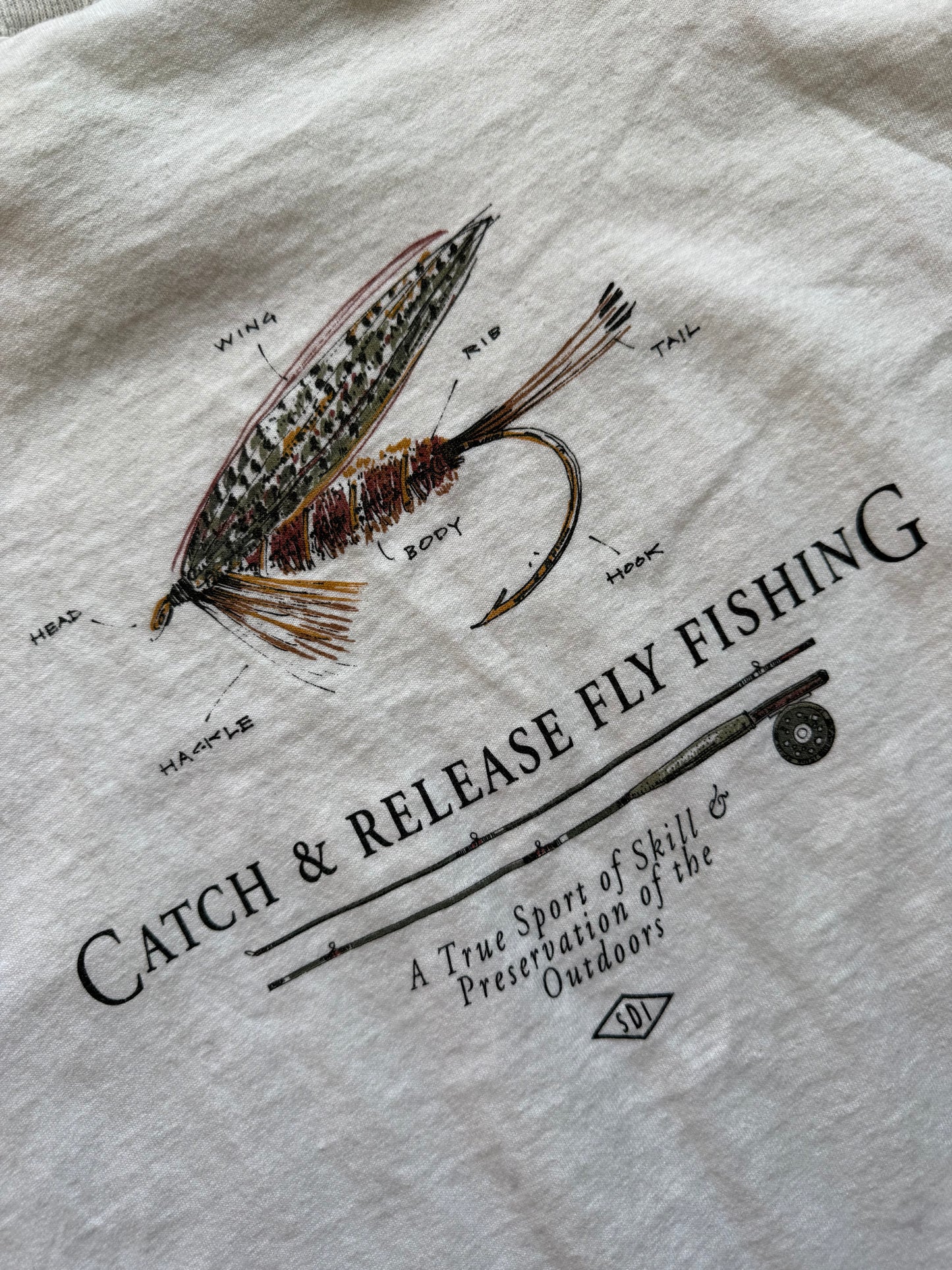Vintage Cutter & Buck Catch & Release Tee. Size XL