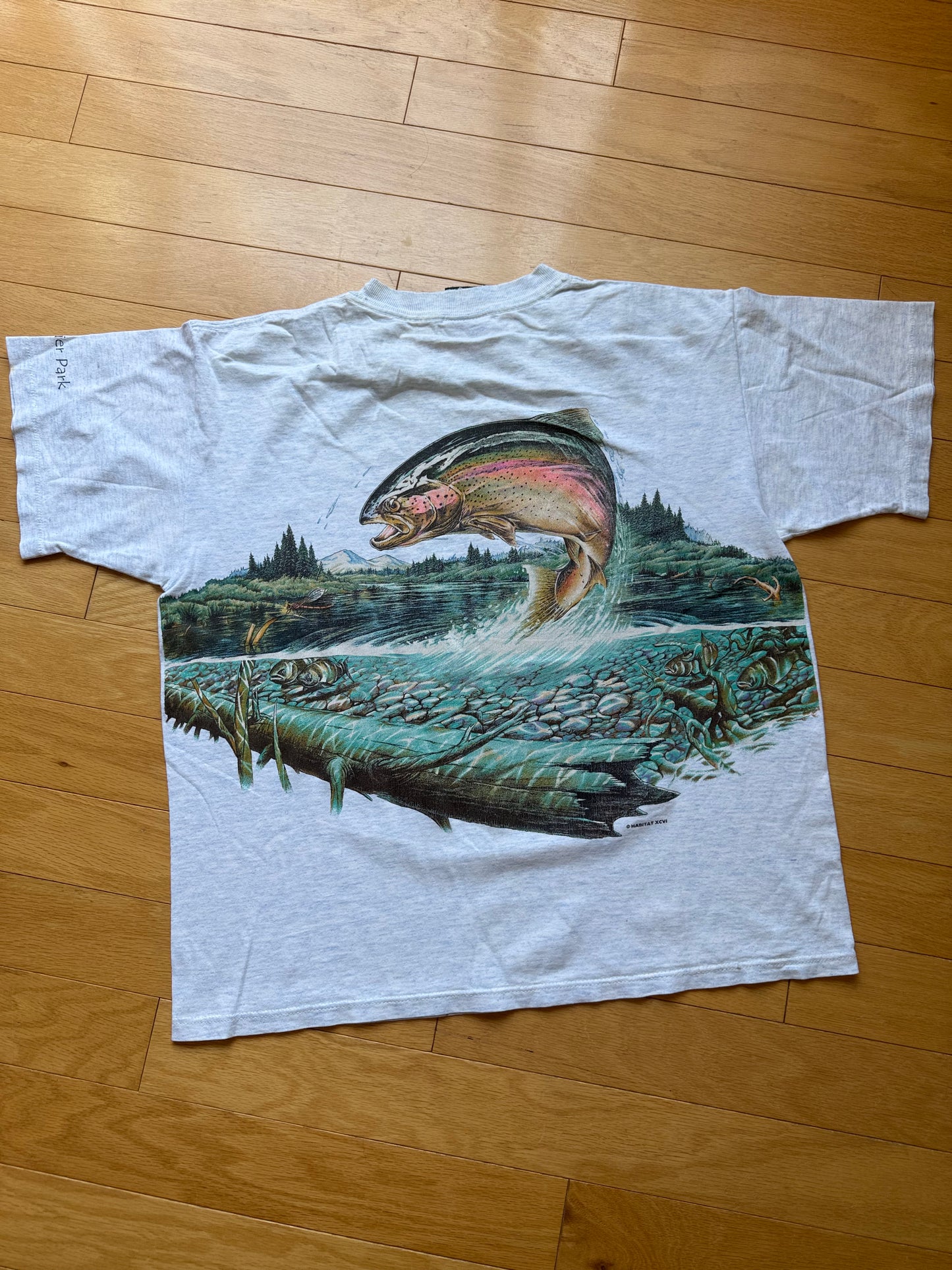 Vintage Habitat Rainbow Trout Tee. Size L