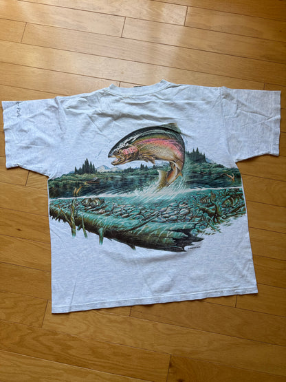 Vintage Habitat Rainbow Trout Tee. Size L