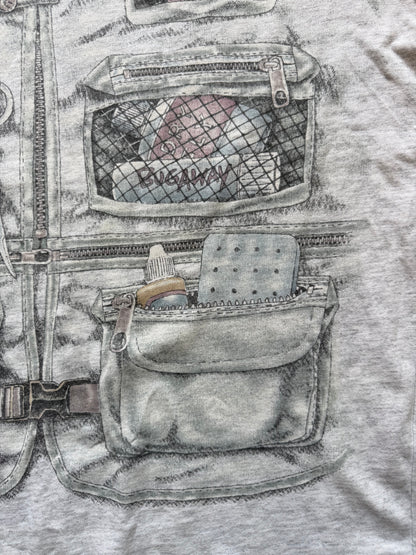 Vintage Loaded Vest AOP Tee. Size XL
