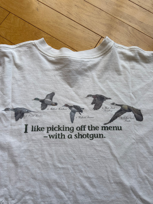 Vintage Columbia Picking Off The Menu Long Sleeve Tee. Size XXL