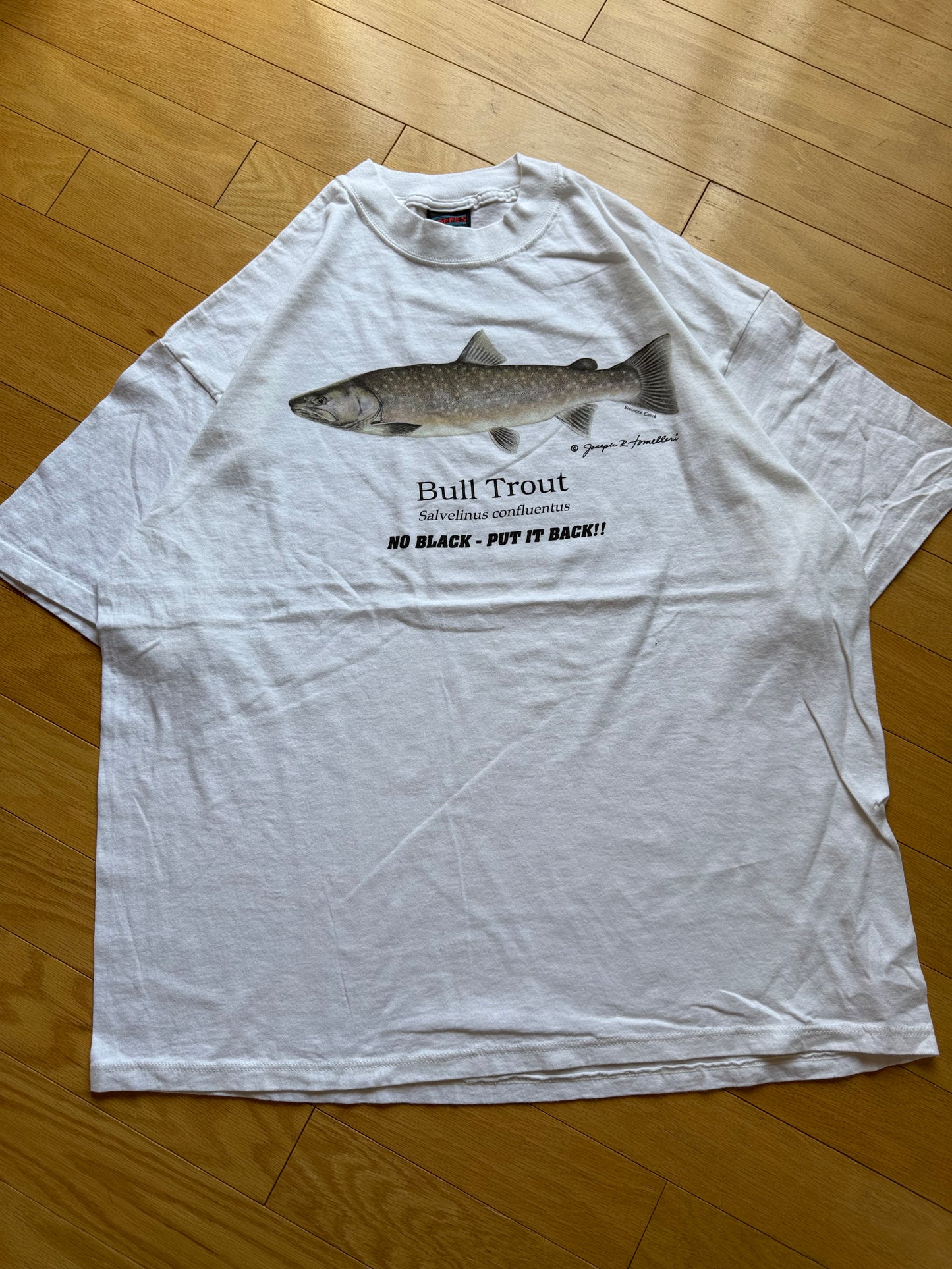Vintage Joseph Tomelleri Bull Trout Tee. Size XL