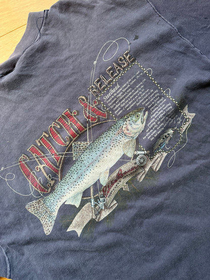 Vintage Eddie Bauer Catch & Release Tee. Size L