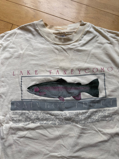 Vintage Lake Taneycomo Rainbow Trout Tee. Size L