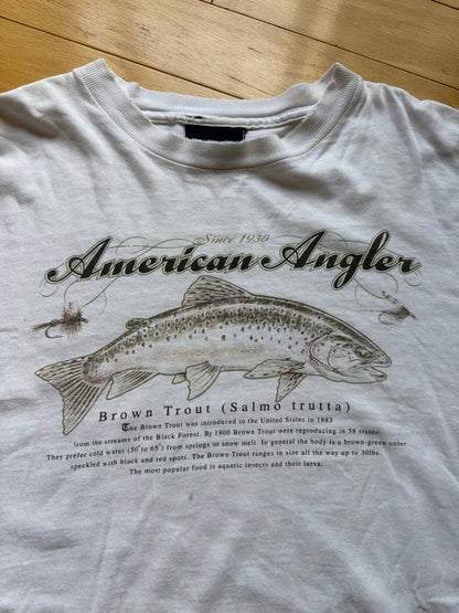 Vintage American Angler Brown Trout Tee. Size XL