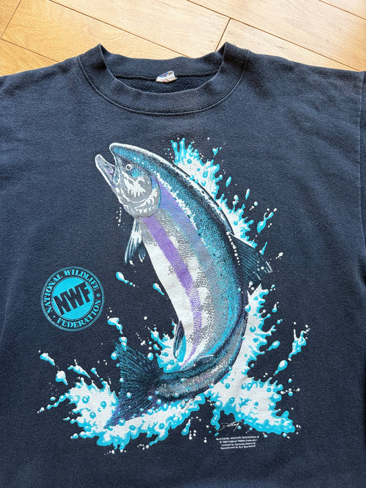 Vintage National Wildlife Federation Steelhead Sweatshirt. Size M