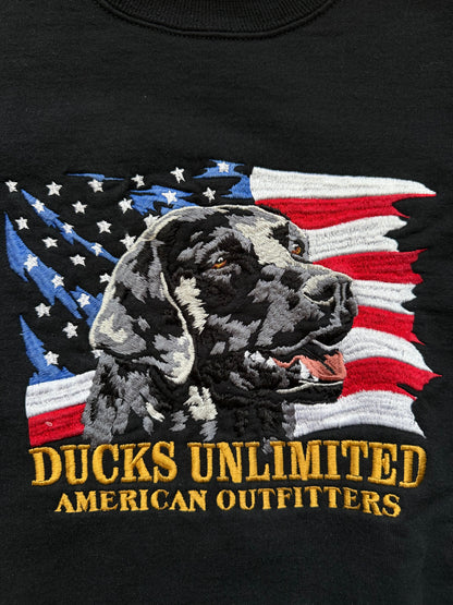 Vintage Ducks Unlimited Black Lab USA Sweatshirt