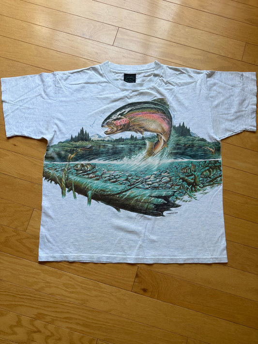 Vintage Habitat Rainbow Trout Tee. Size L
