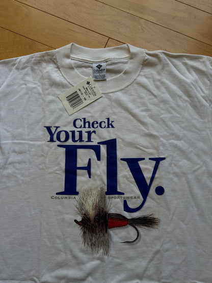 Vintage NWT Columbia Check Your Fly Tee. Size L