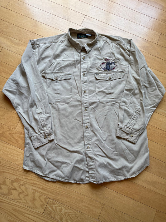 Vintage Orvis Embroidered Black Lab Shirt. Size XL