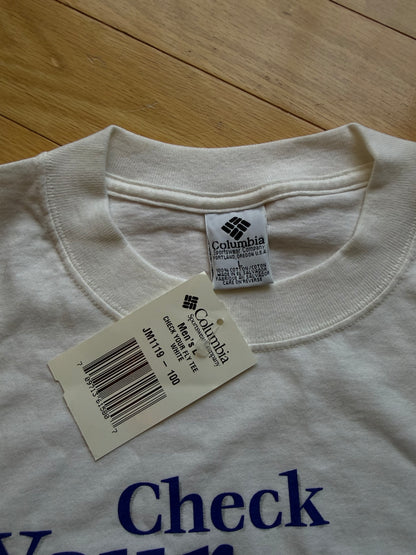 Vintage NWT Columbia Check Your Fly Tee. Size L