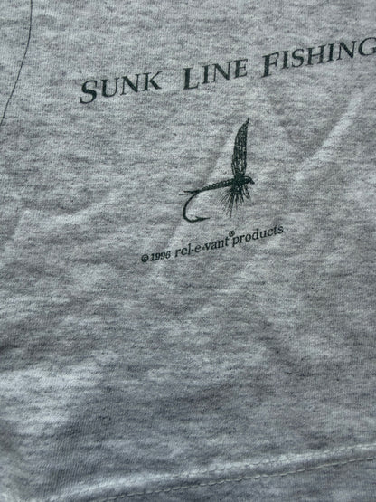 Vintage AOP Fly Fishing Essentials Tee. Size XL