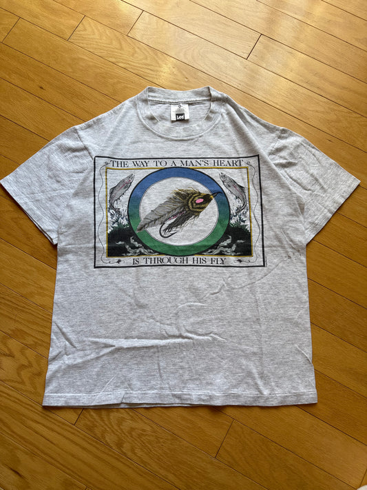 Vintage The Way To A Man's Heart Tee. Size M