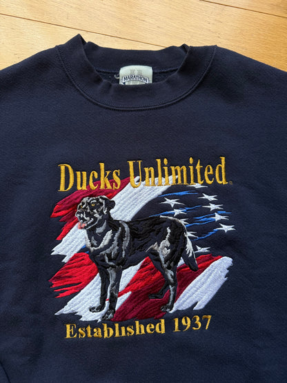 Vintage Ducks Unlimited Black Lab USA Sweatshirt