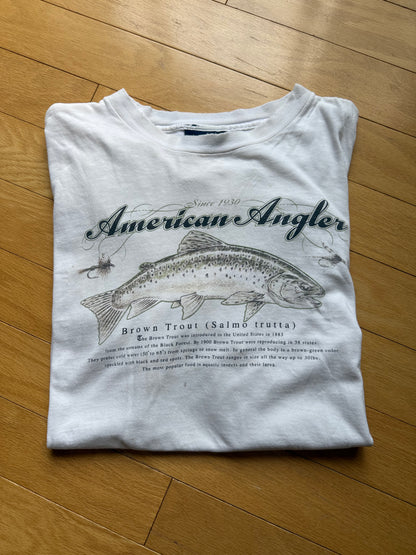 Vintage American Angler Brown Trout Tee. Size XL
