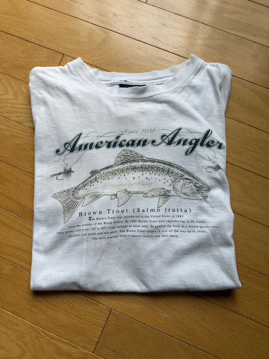 Vintage American Angler Brown Trout Tee. Size XL