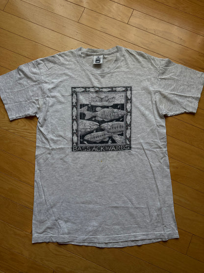 Vintage Ray Troll Bass Ackwards Tee. Size L