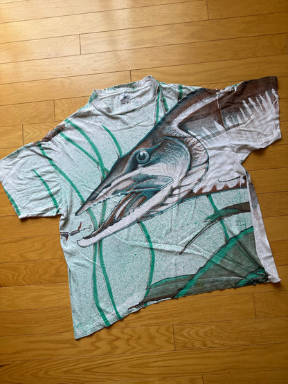 Vintage AOP Musky Tee. Size XXL