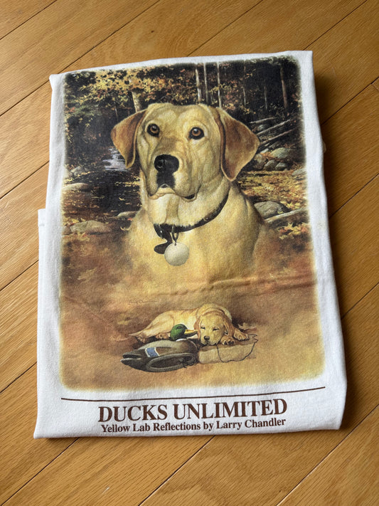 Vintage Ducks Unlimited Yellow Lab Reflections Tee. Size L