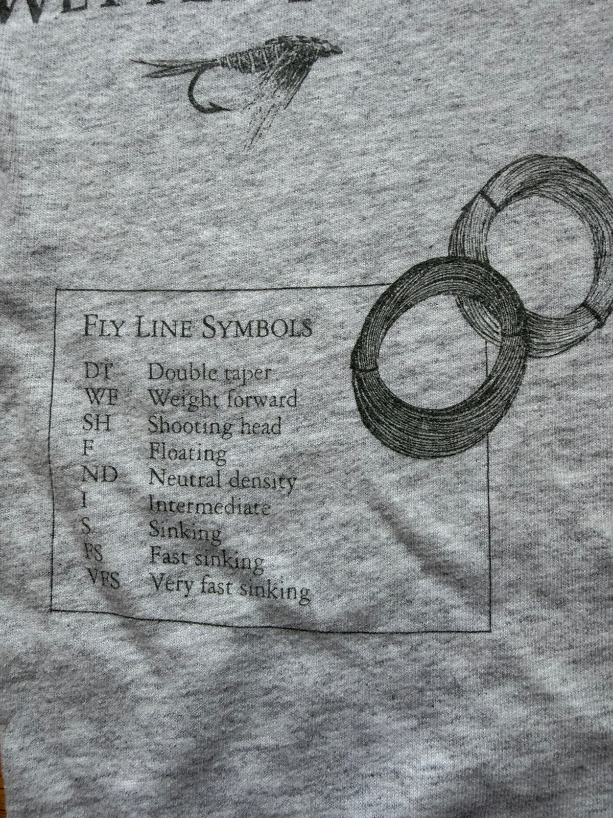 Vintage AOP Fly Fishing Essentials Tee. Size XL