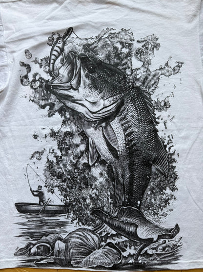 Vintage AOP Bass Tee. Size L