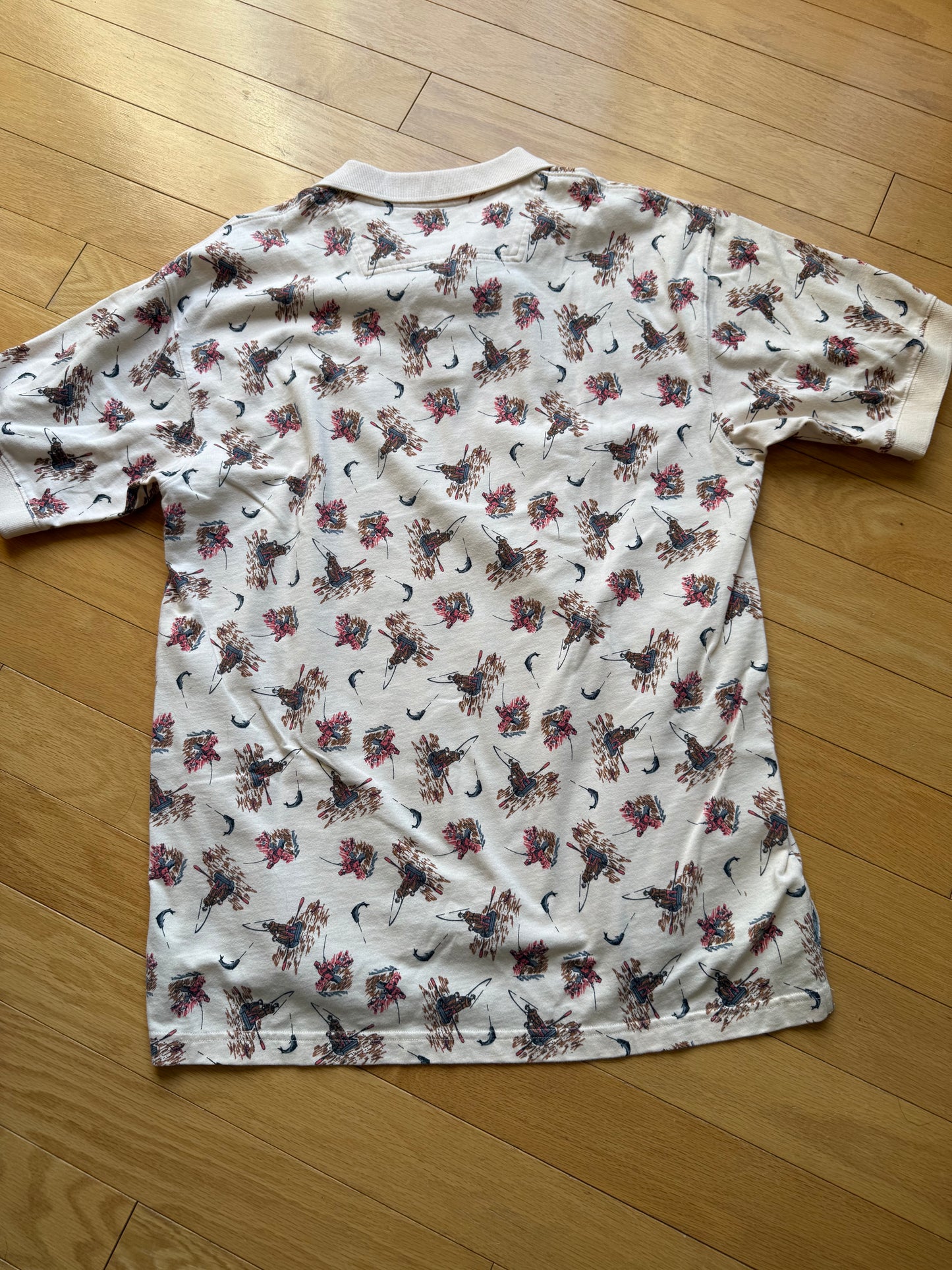 Vintage Pendleton Fisherman Print Polo. Size M