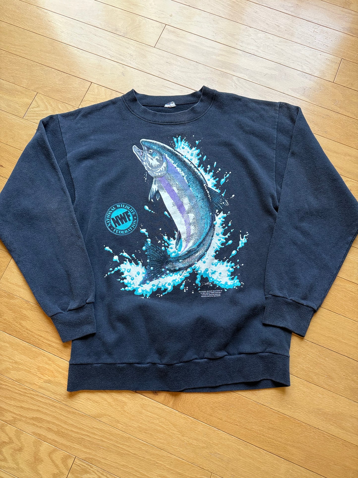 Vintage National Wildlife Federation Steelhead Sweatshirt. Size M