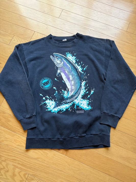 Vintage National Wildlife Federation Steelhead Sweatshirt. Size M