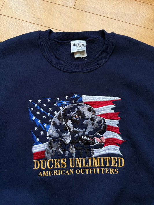 Vintage Ducks Unlimited Black Lab USA Sweatshirt