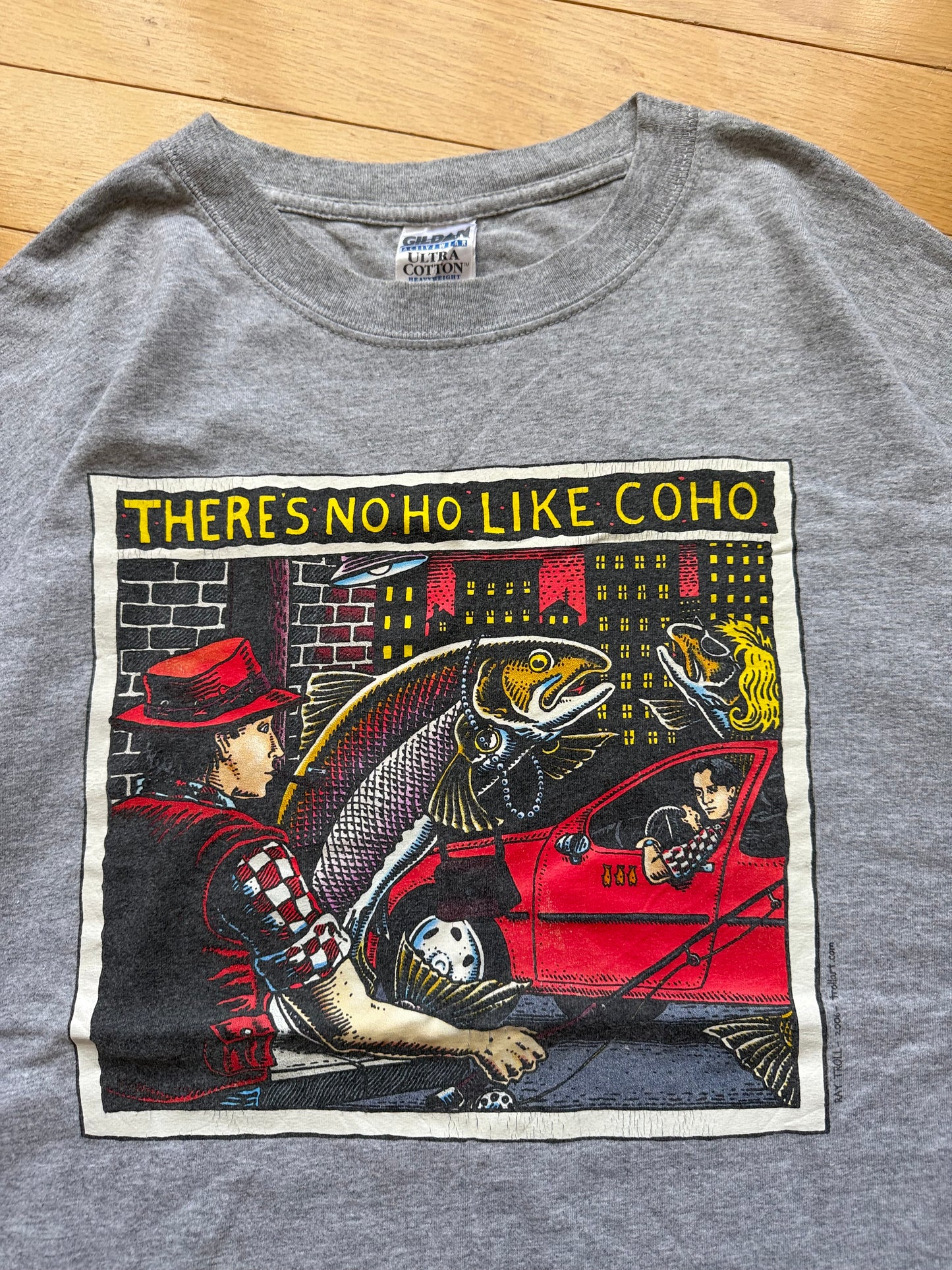 Vintage Ray Troll No Ho Like Coho Tee. Size XXL