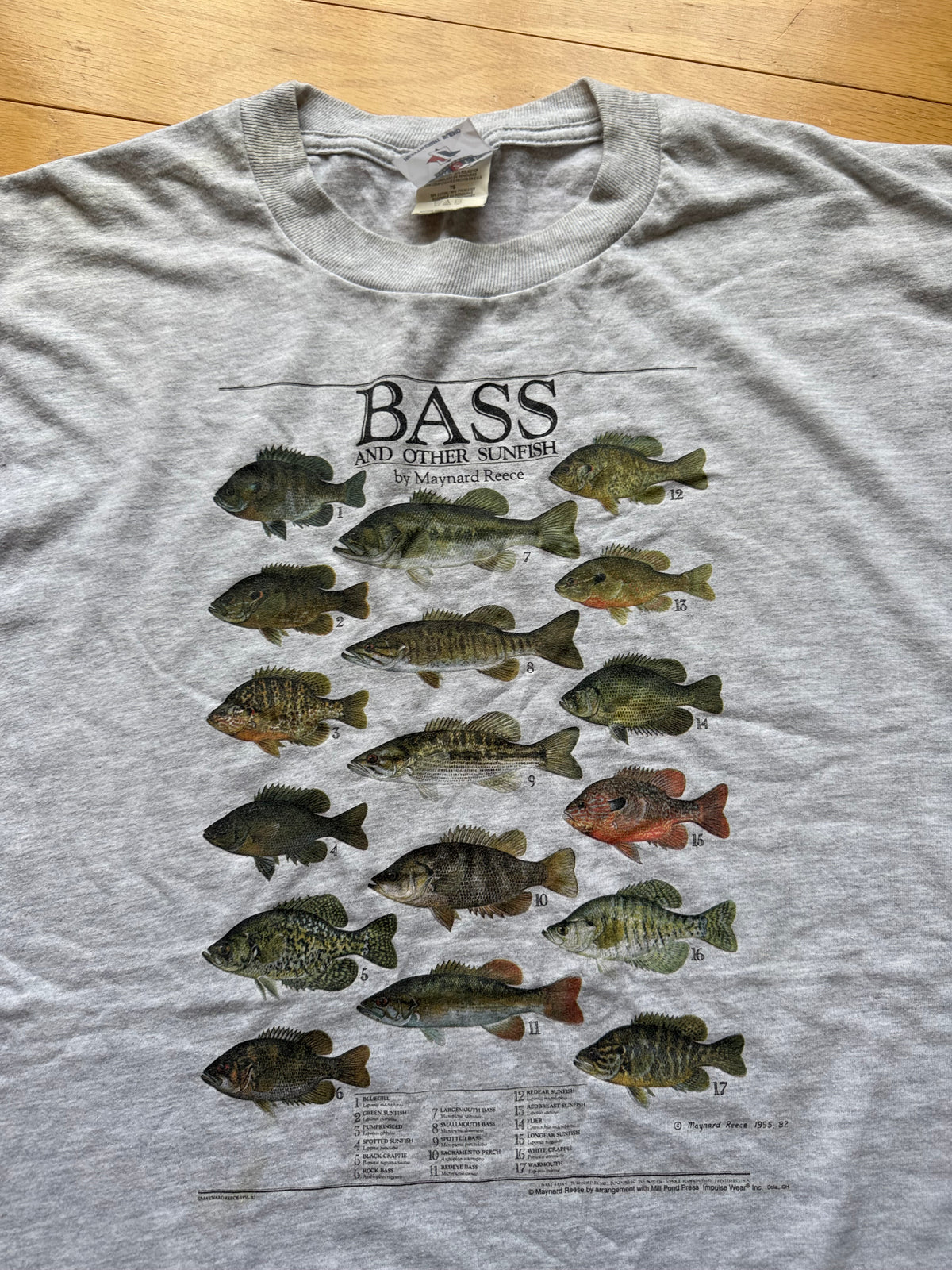 Vintage Bass And Other Sunfish Tee. Size XL