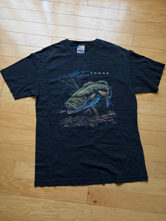 Vintage Texas Bass Tee. Size L