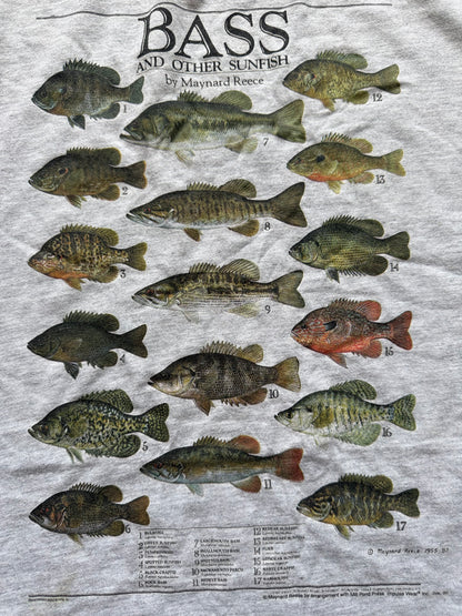 Vintage Bass And Other Sunfish Tee. Size XL
