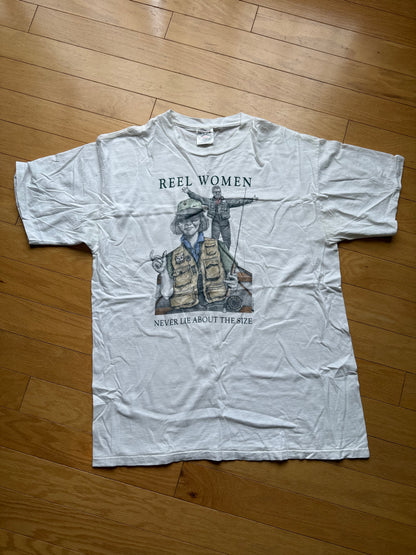 Vintage Peggy Murray Real Women Never Lie Tee. Size XL